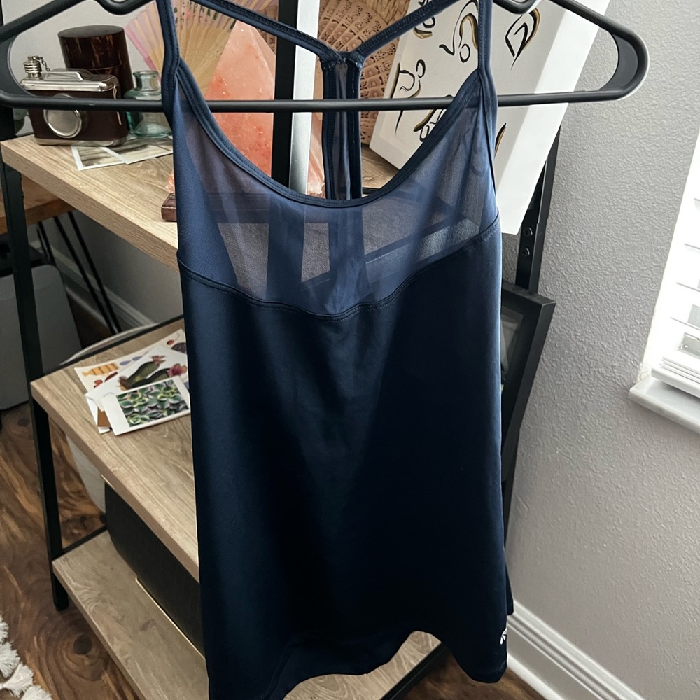 Navy blue new active wear running top size small